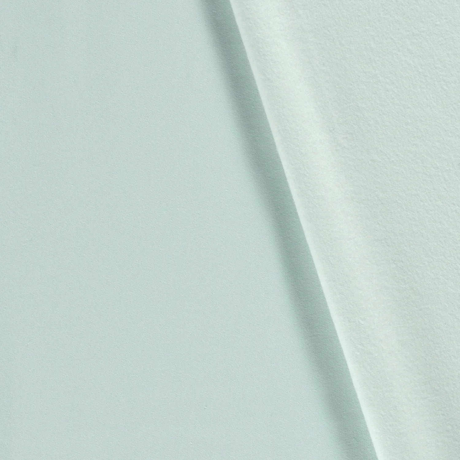 Jogging stof brushed effen ijs mint