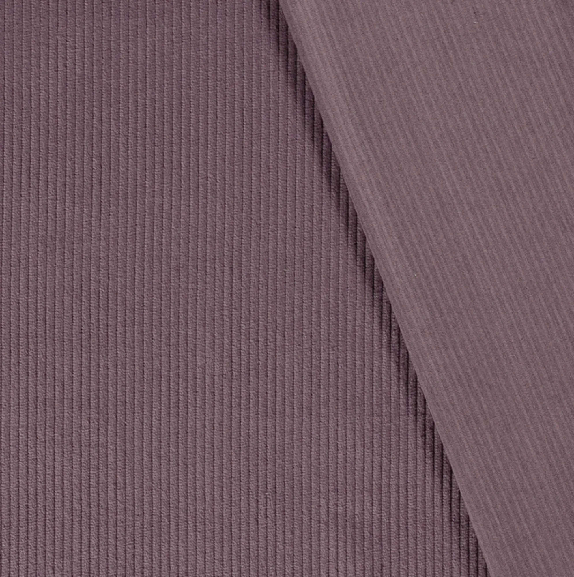 Ribfluweel mauve