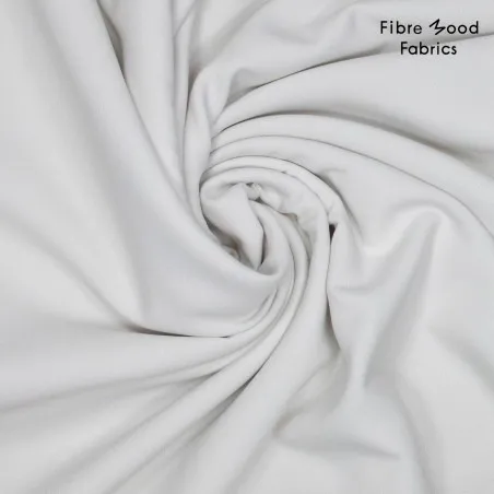 Stretch crêpe wit/grijs - Fibre Mood