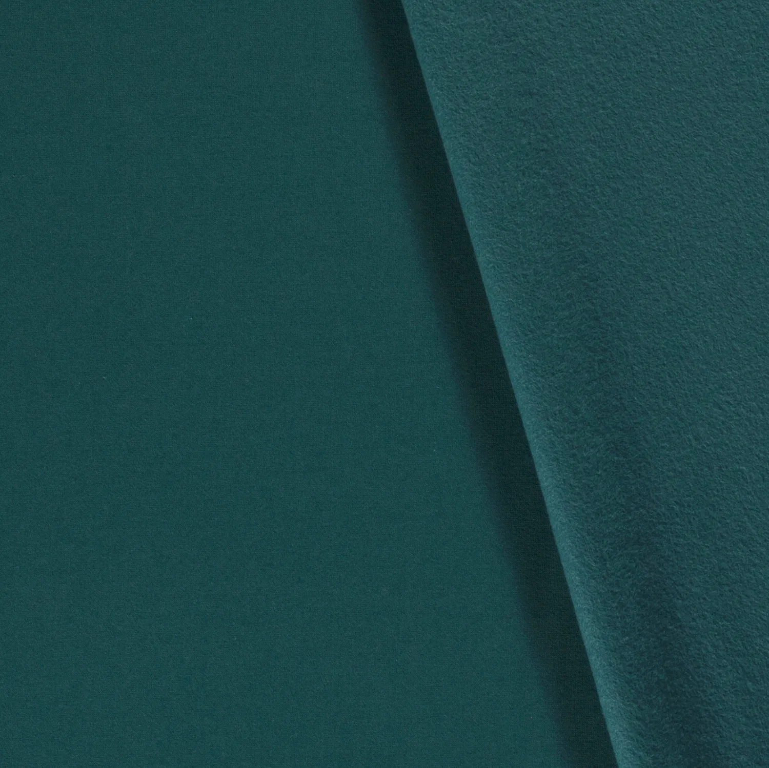 Gebrushte sweaterstof petrol