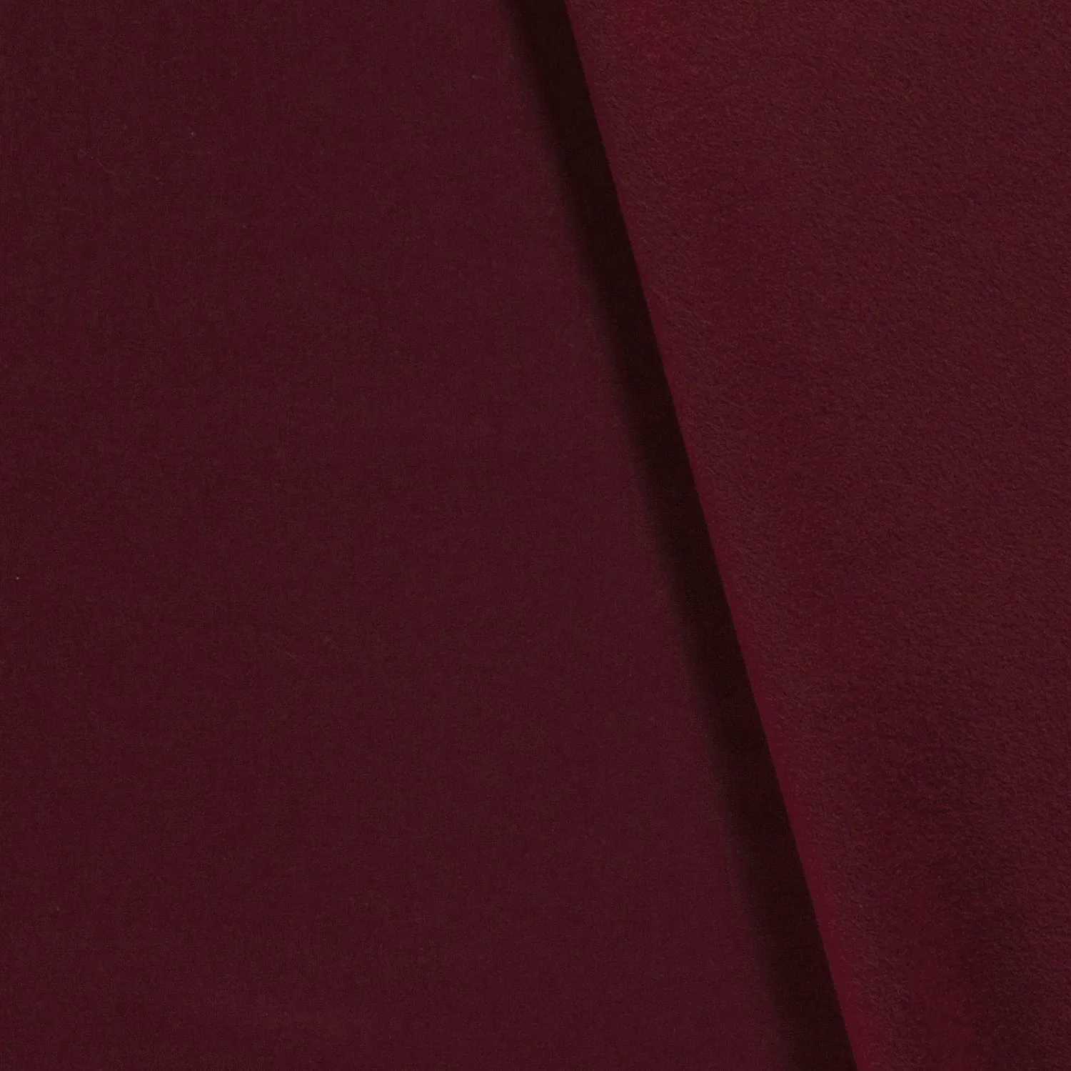 Jogging stof brushed effen bordeaux