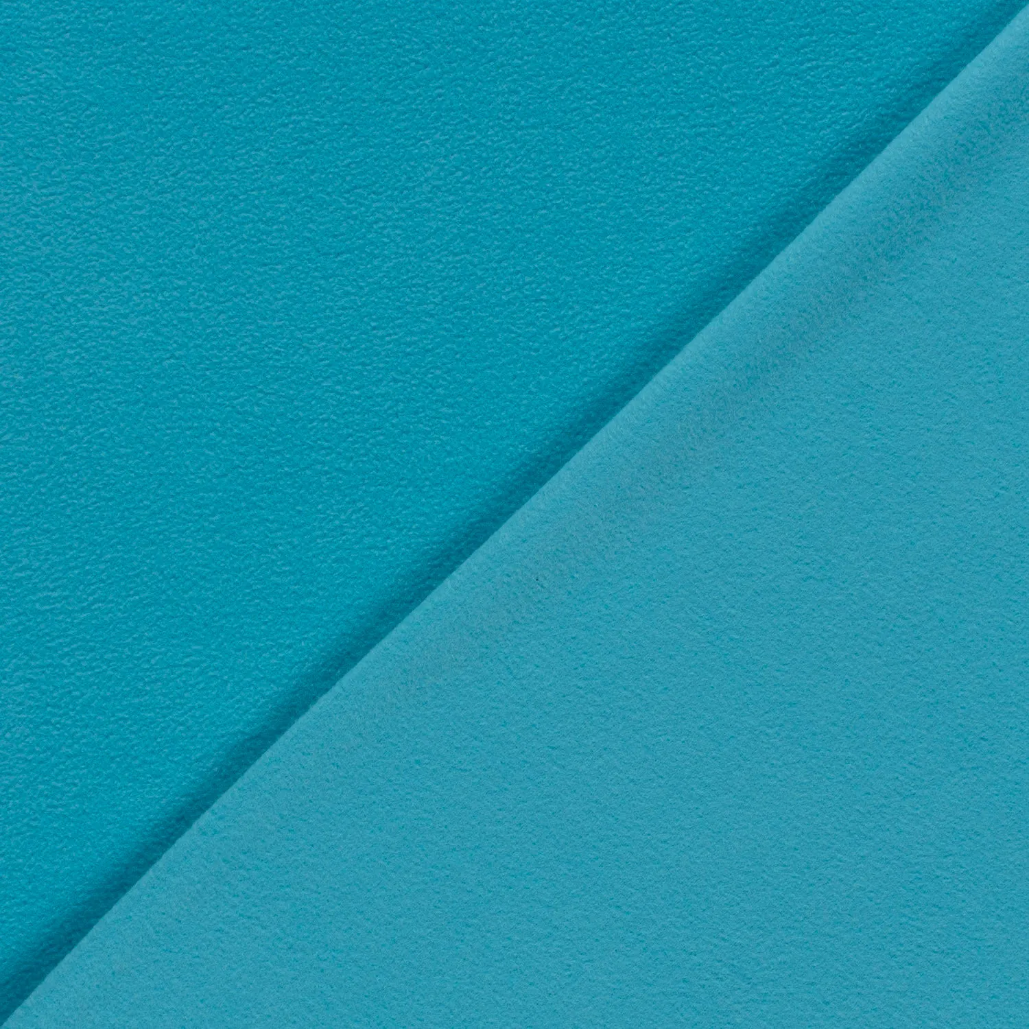Polar fleece stof brushed effen aqua