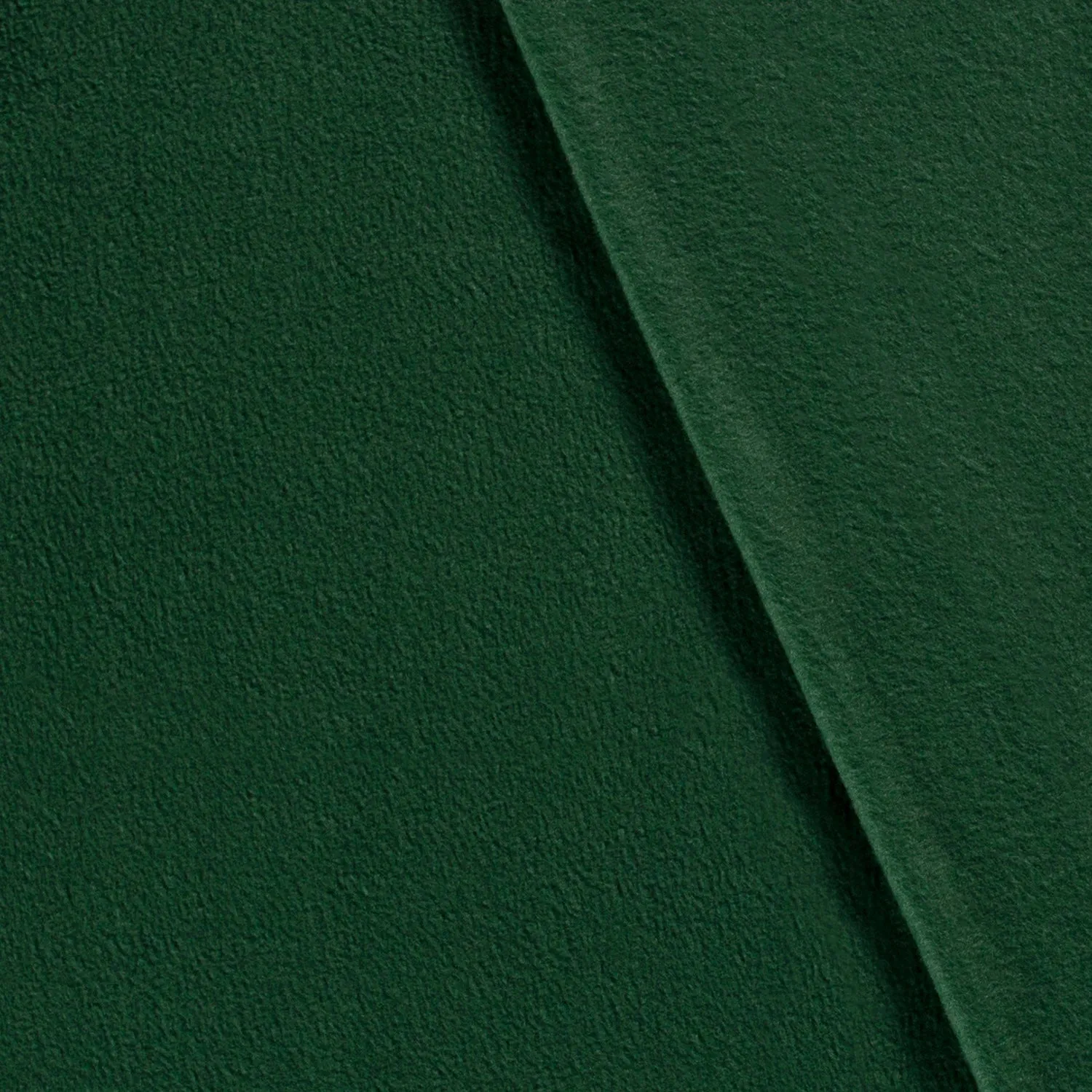 Polar fleece stof brushed effen donkergroen