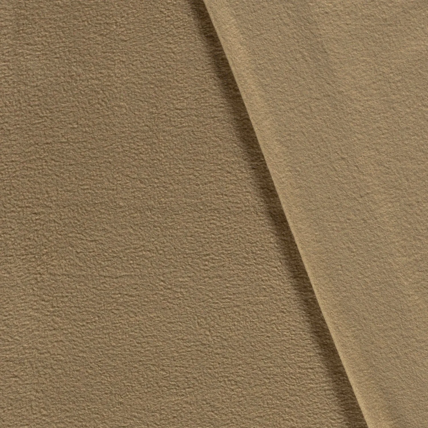 Polar fleece stof brushed effen beige