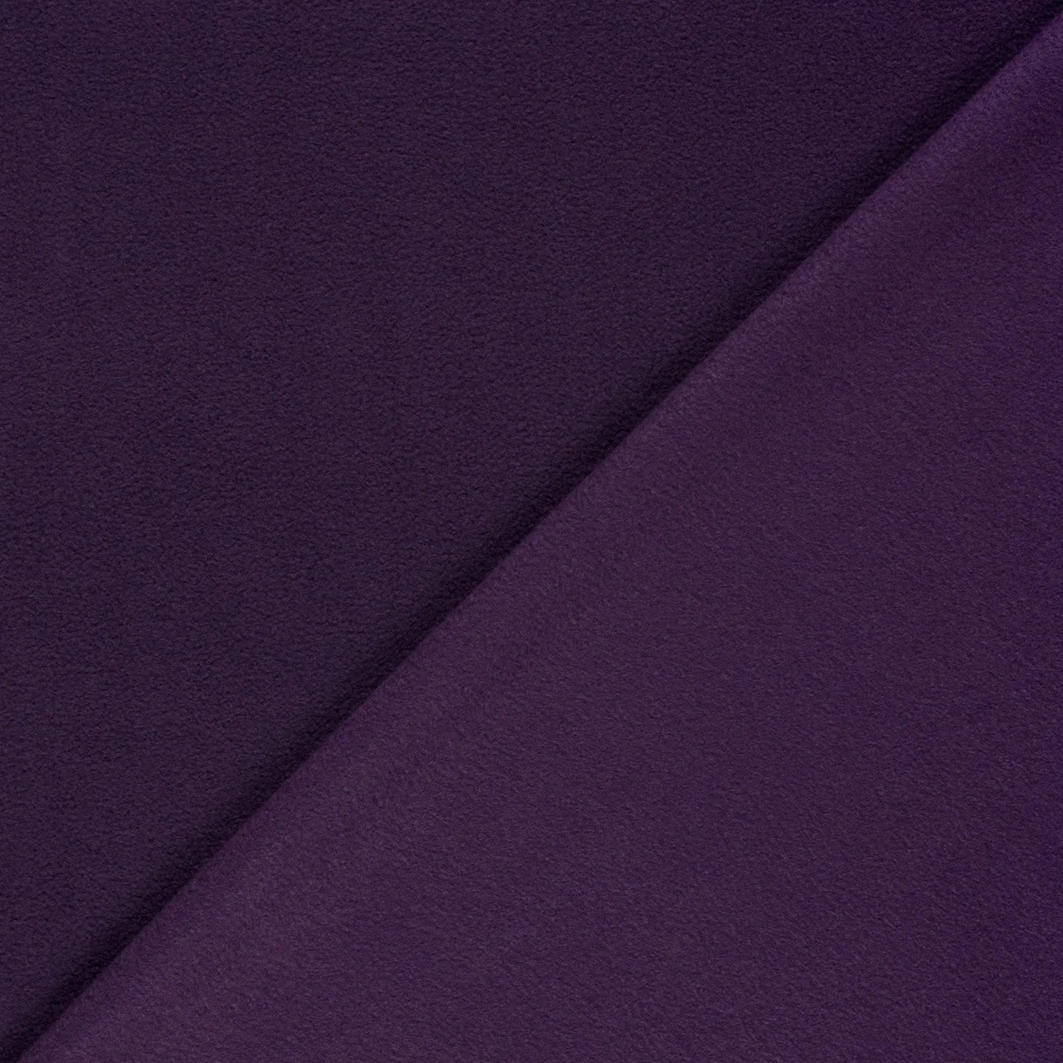 Polar fleece stof brushed effen paars