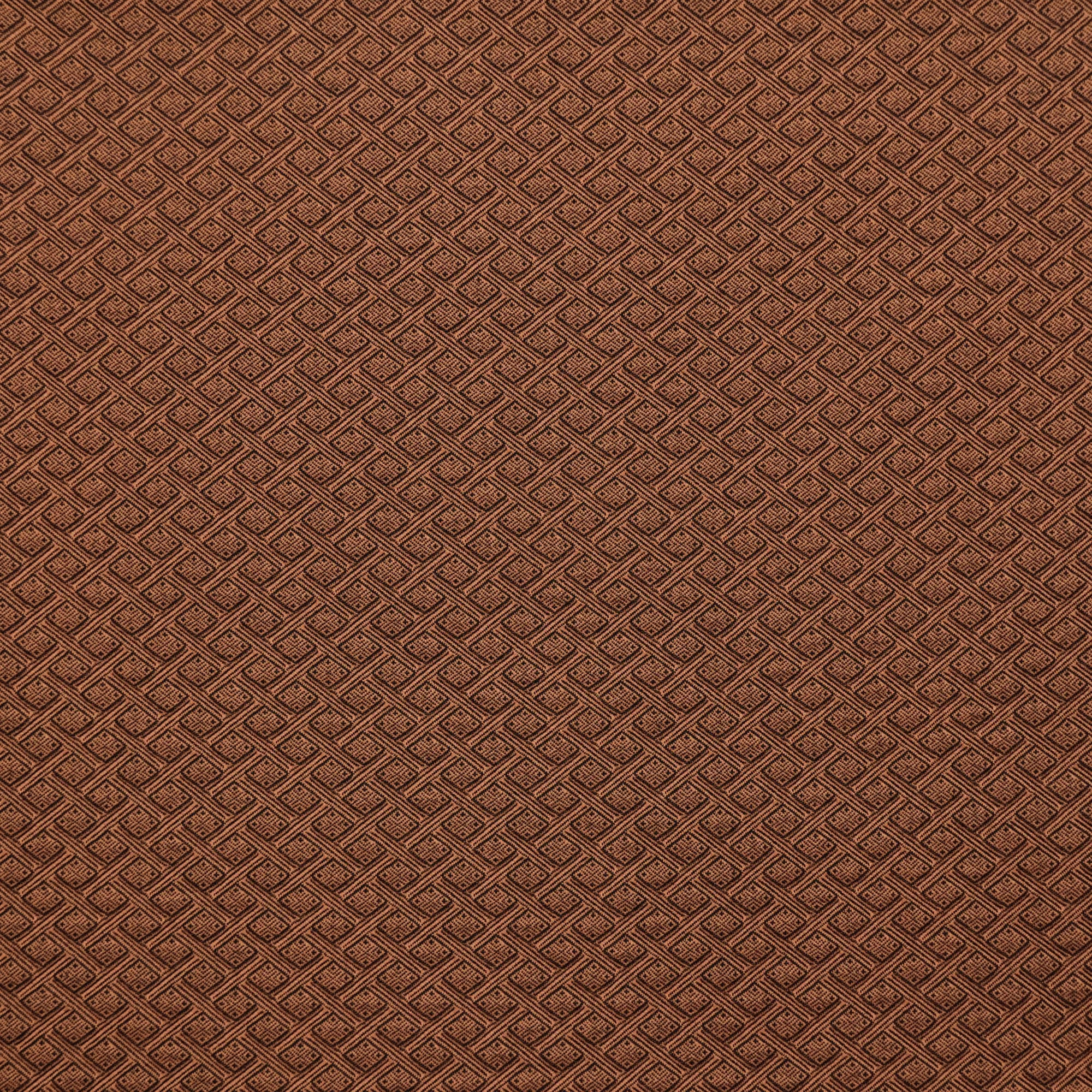 Jacquard reliëf brei oranje met ruiten