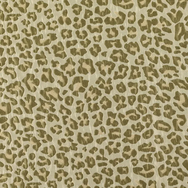 Lurex jacquard met luipaardprint