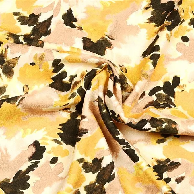 Viscose met abstract patroon