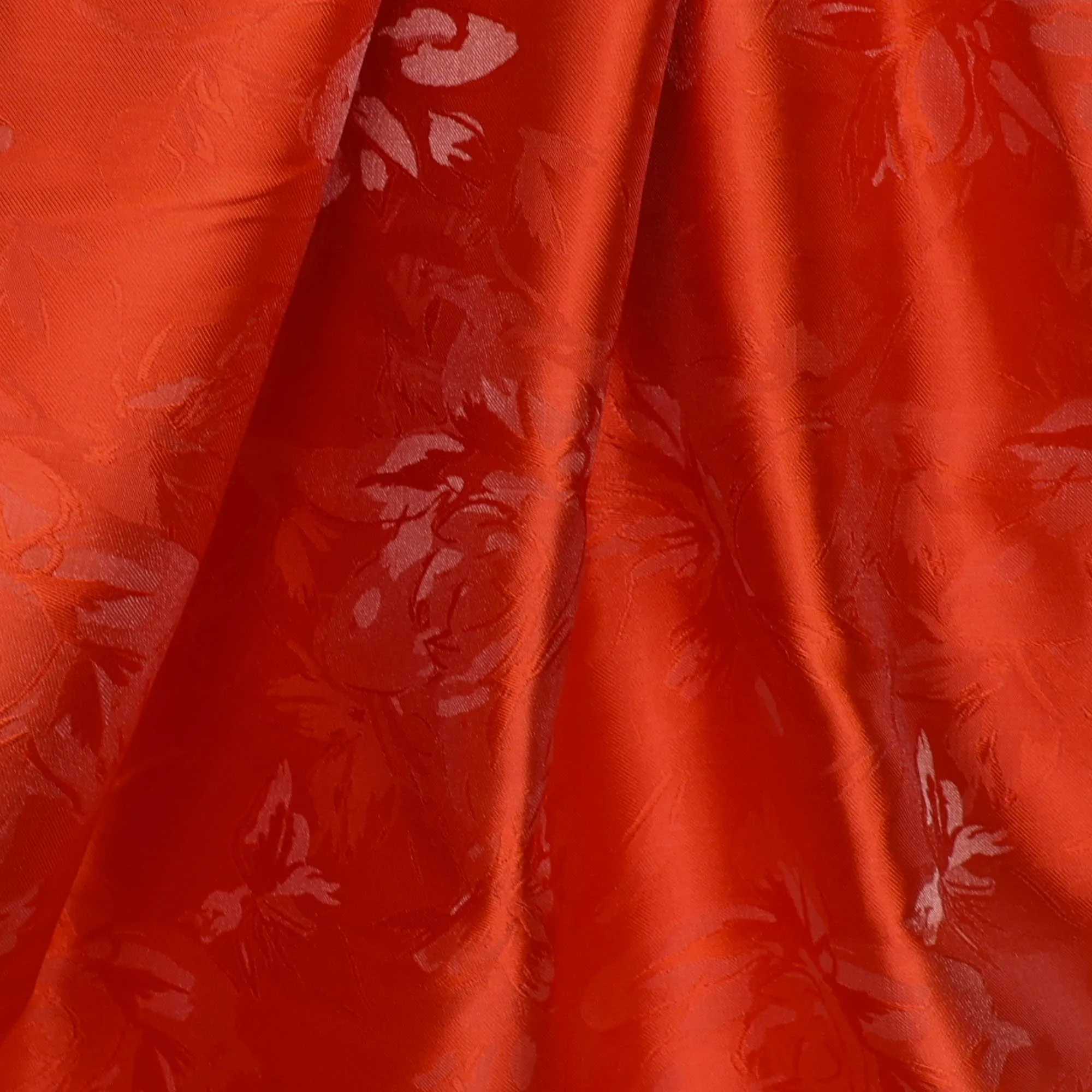 Jacquard rood met bloemenpatroon