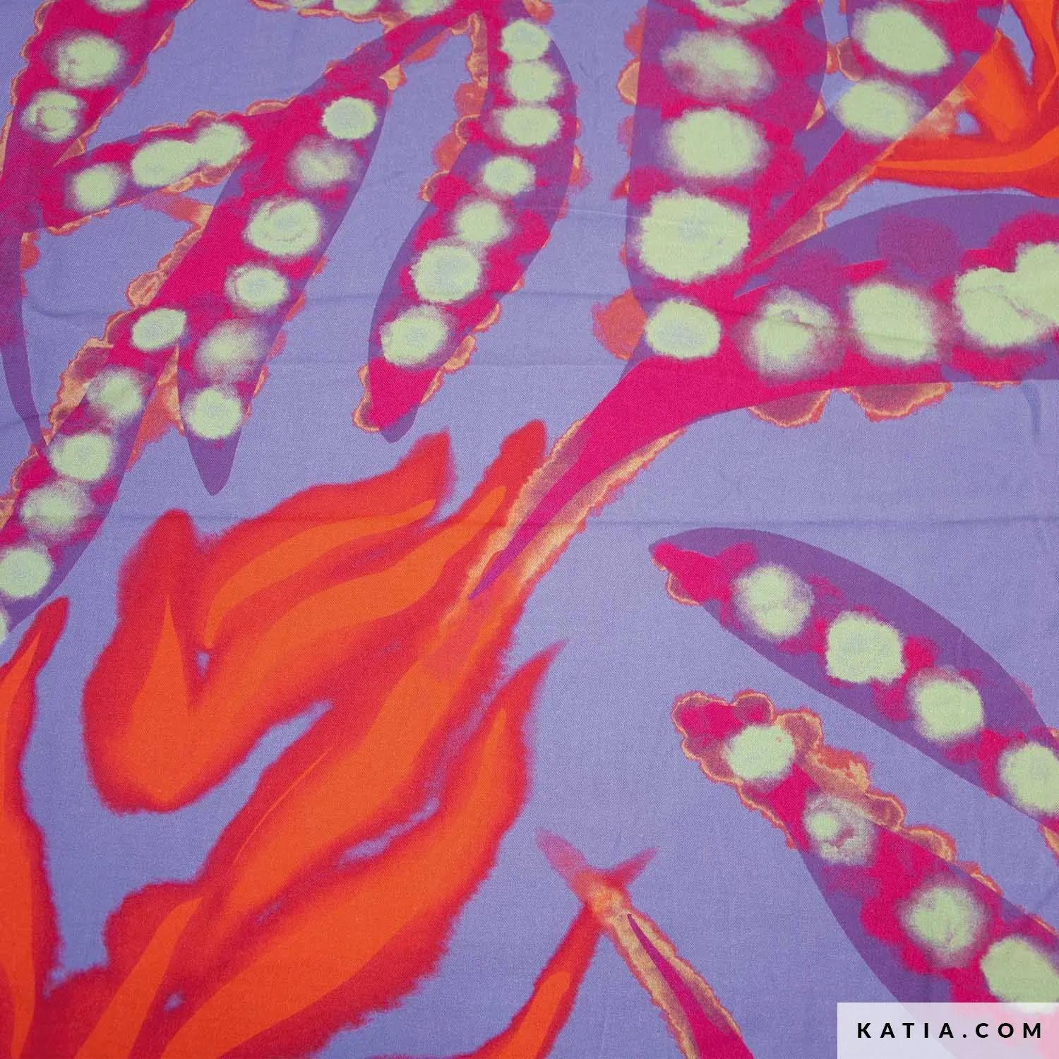 Viscose paars met patroon - Katia