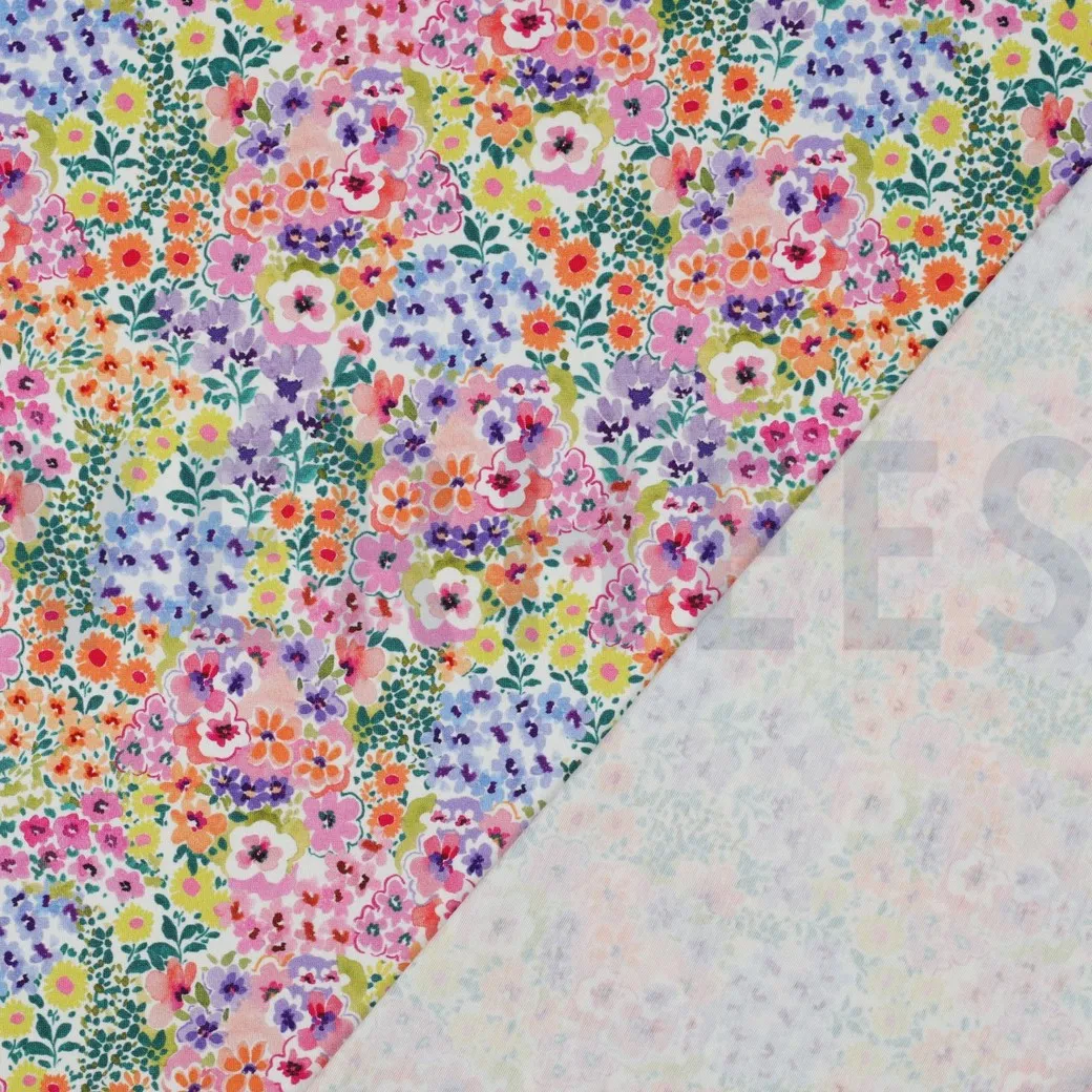 Tricot multicolor met bloemetjes - Poppy