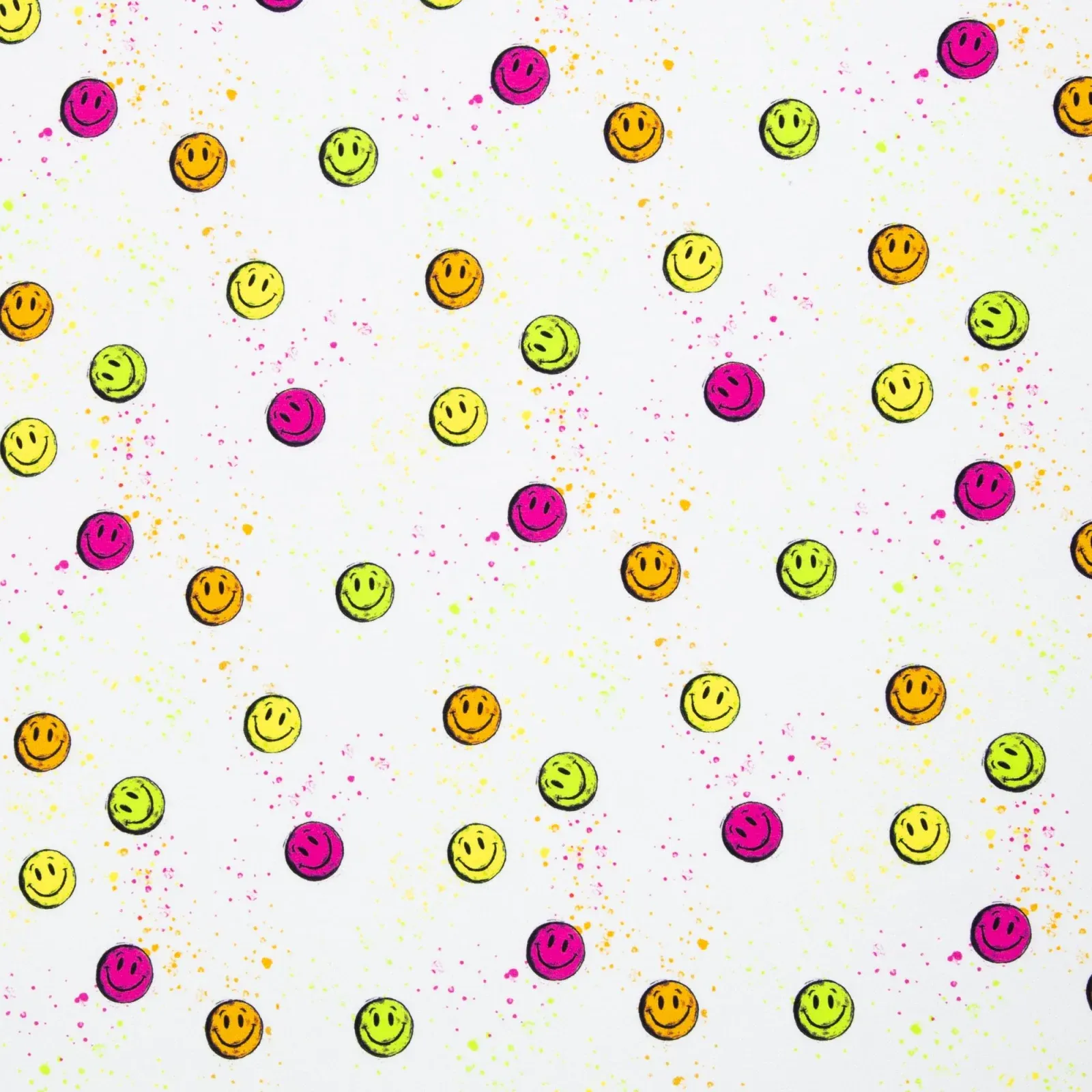 Tricot wit met smileys