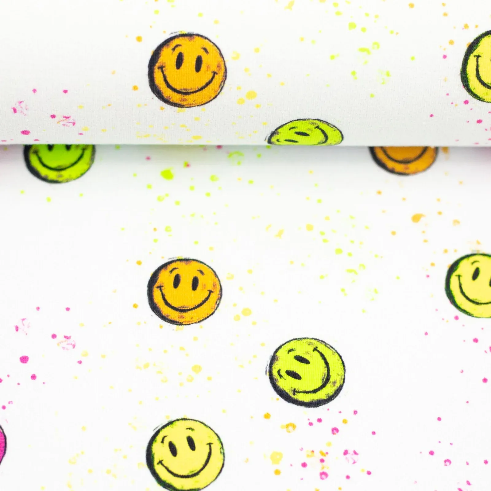 Tricot wit met smileys