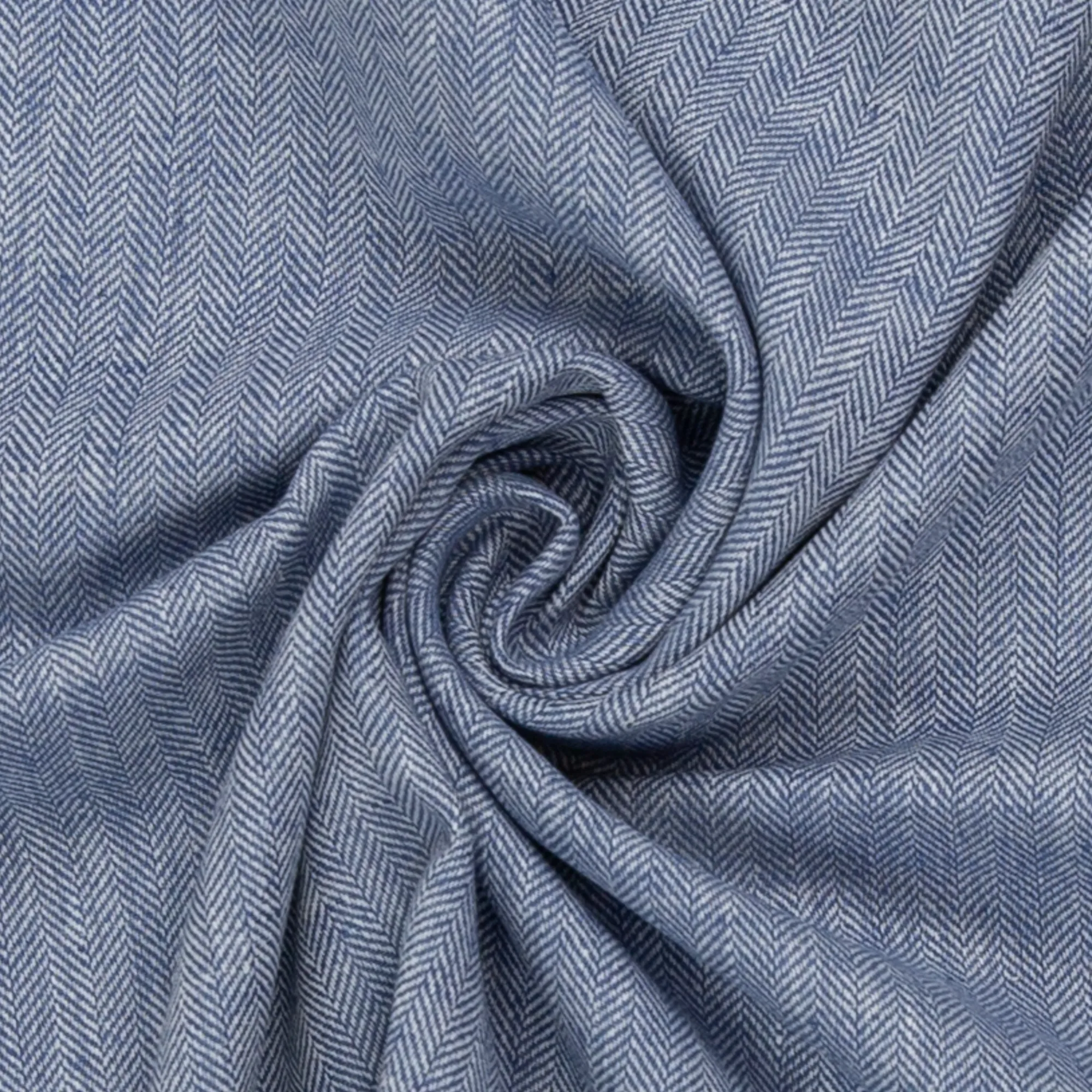 Linnenmengeling blauw visgraat