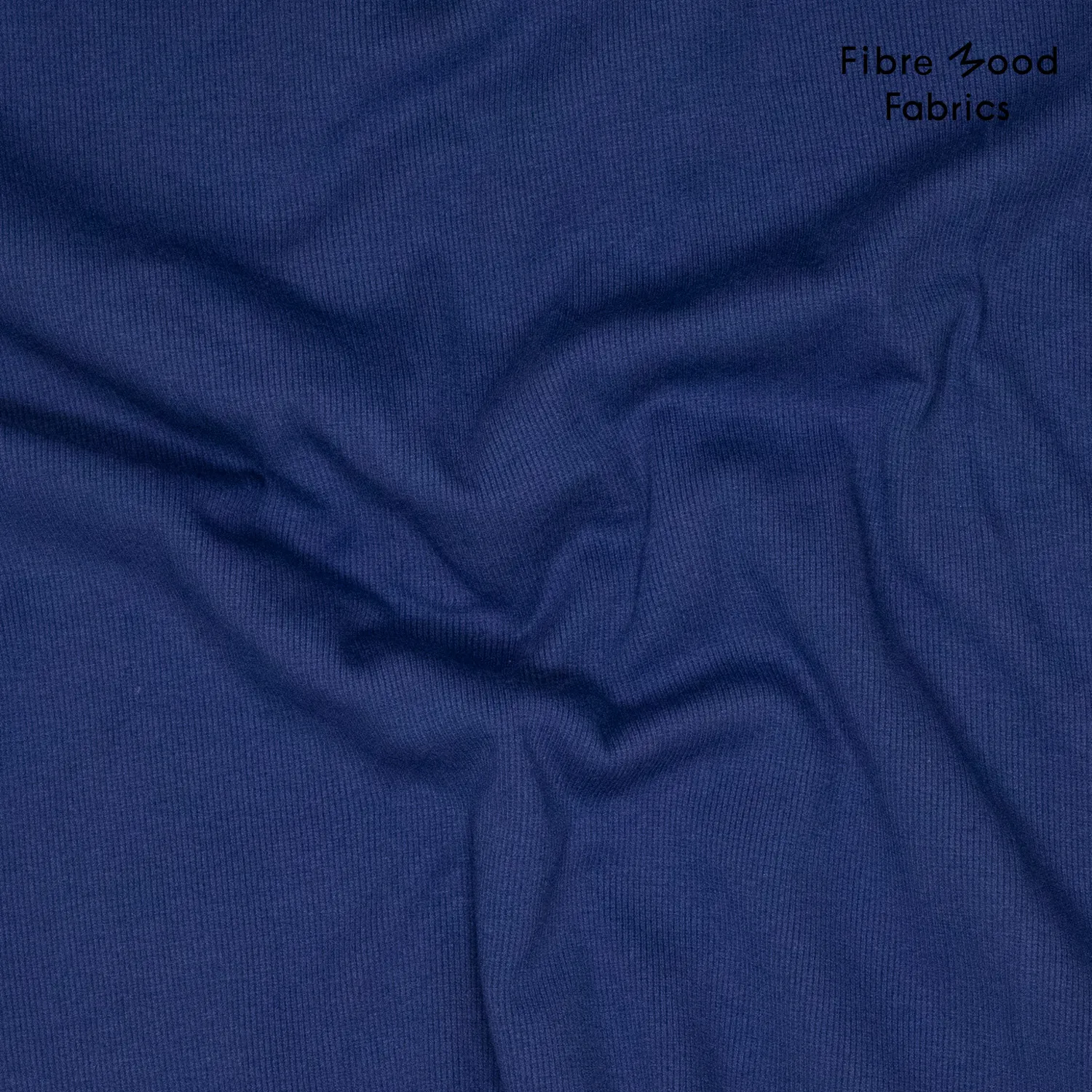 Boordstof rib blauw - Fibre Mood