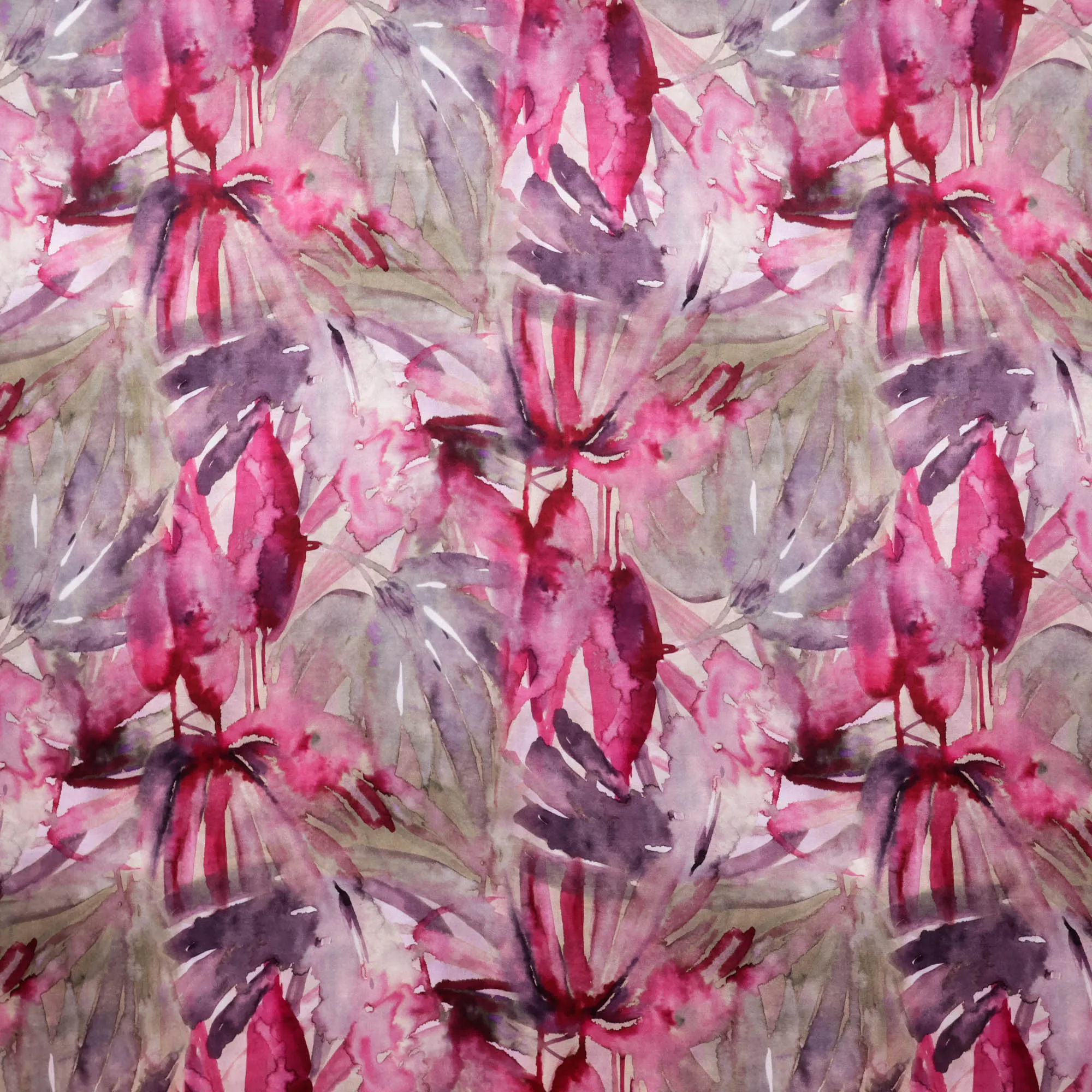 Zijde viscose roze patroon