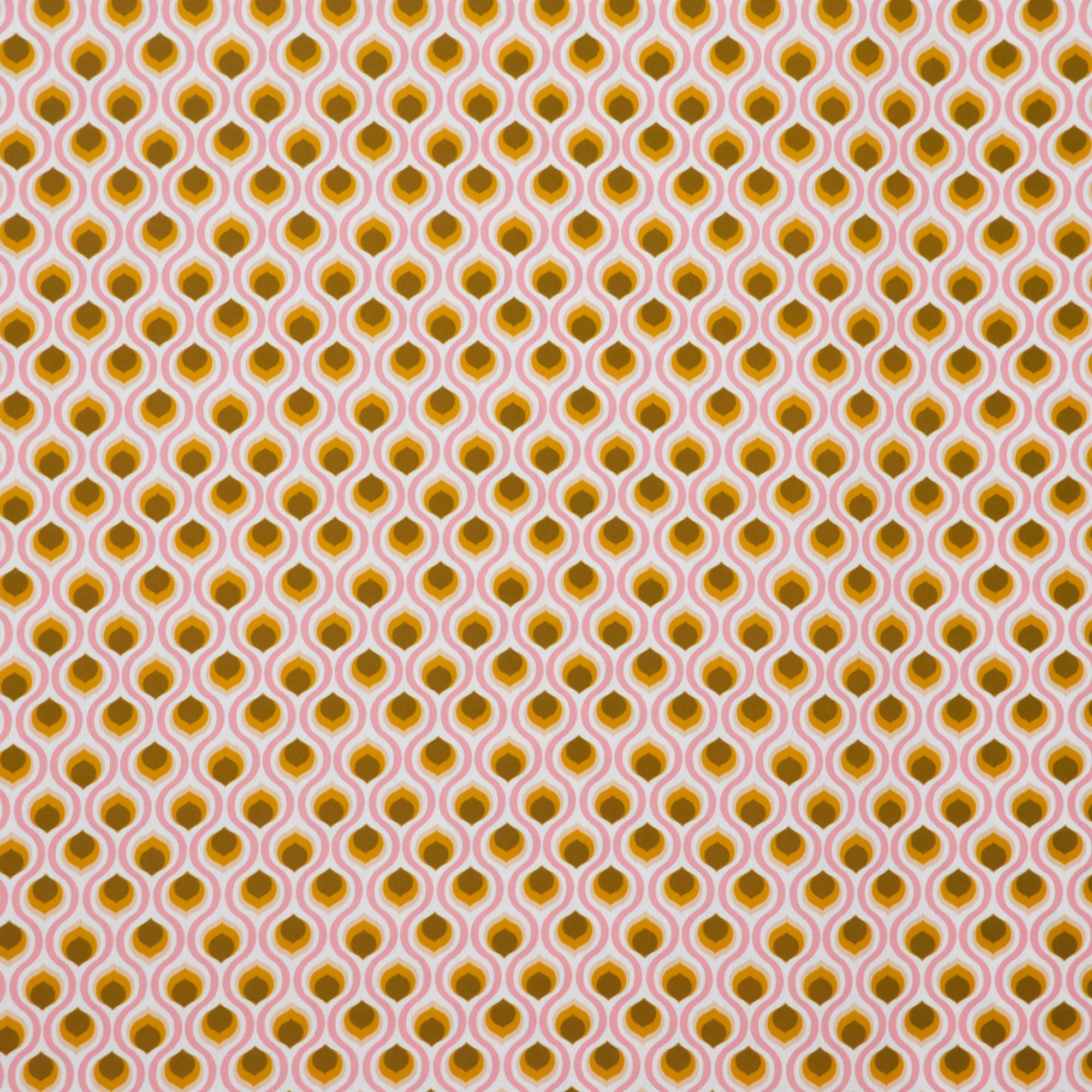 Crêpe polyester met abstract oranje patroon