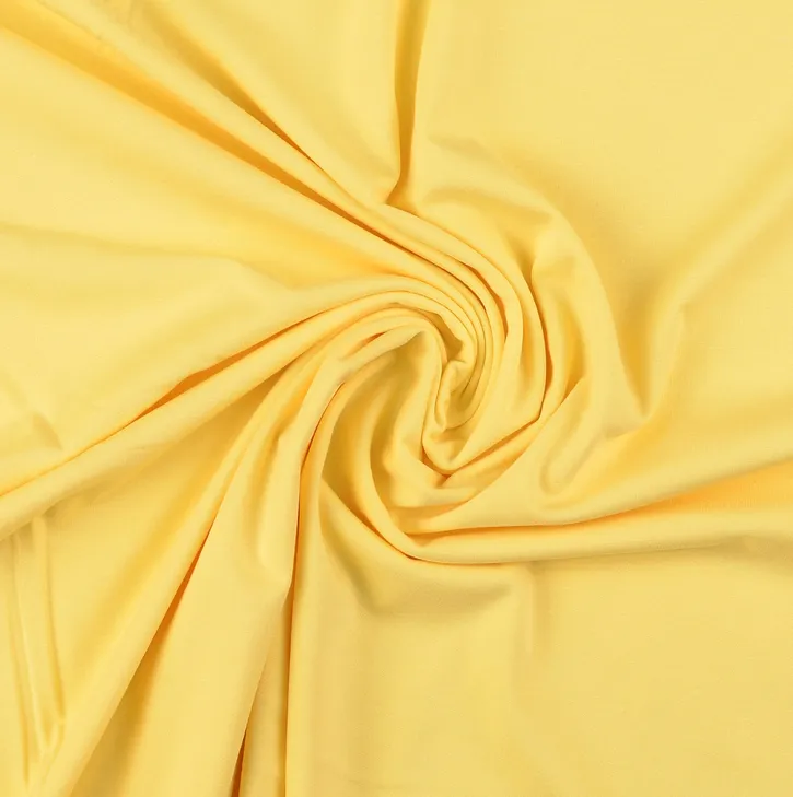Polyester stretch zacht geel