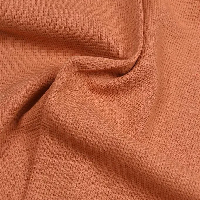 Wafeltricot terracotta