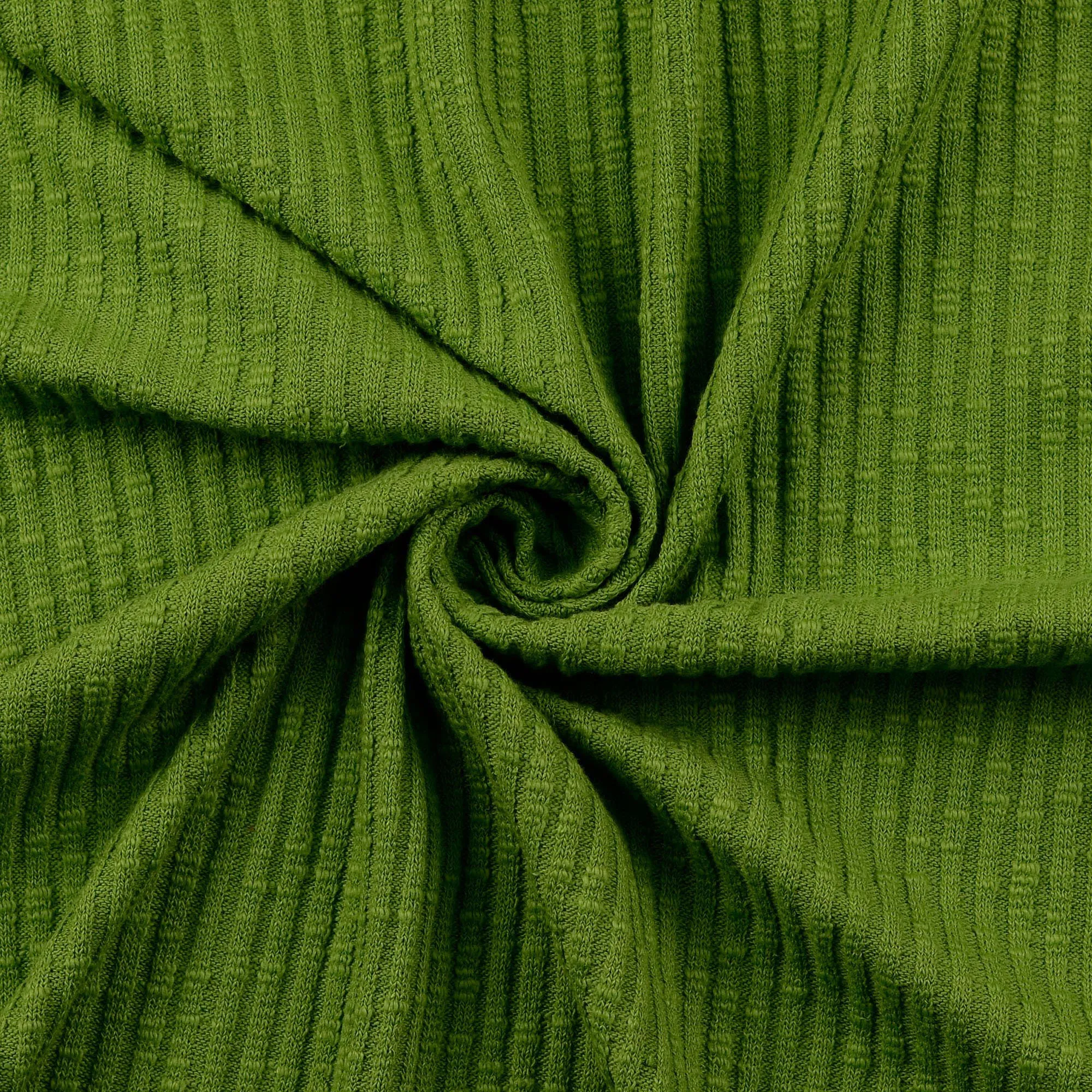 Geribde breistof Vintage Strick groen