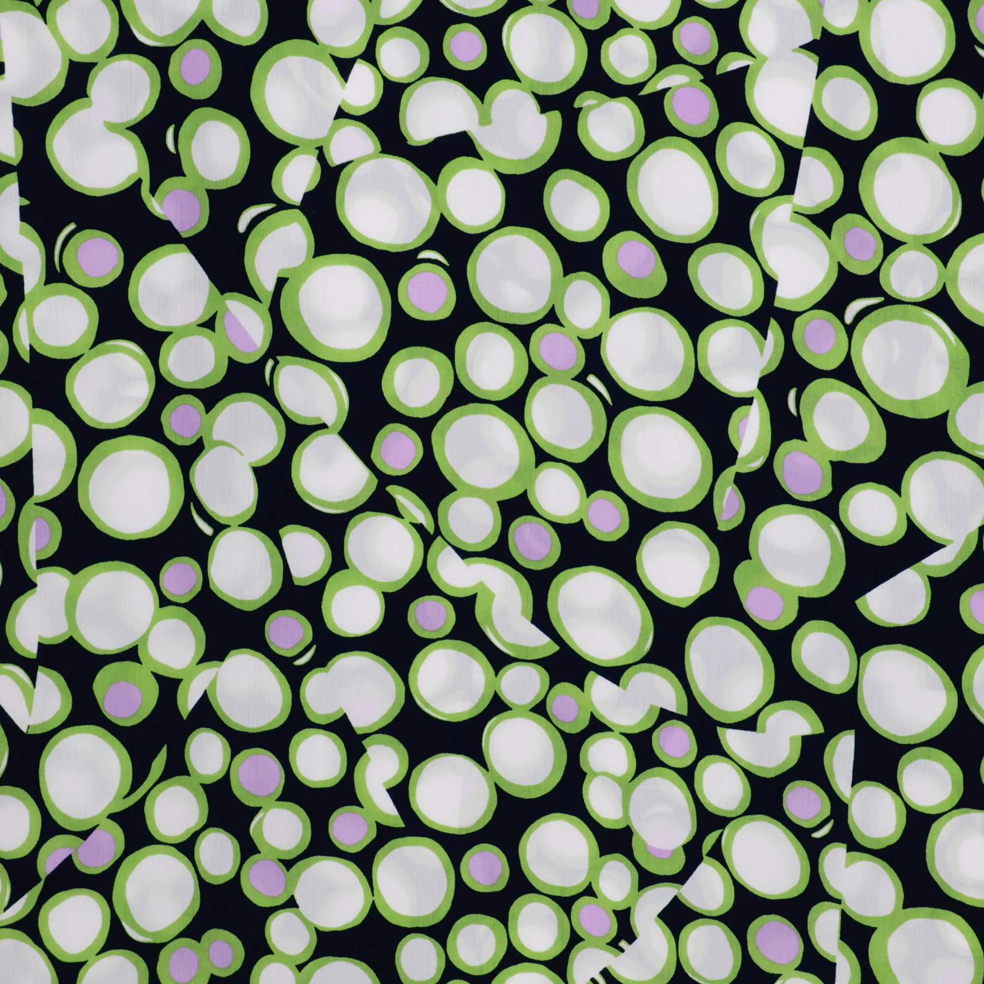 Polyester licht gestructureerd met groen patroon