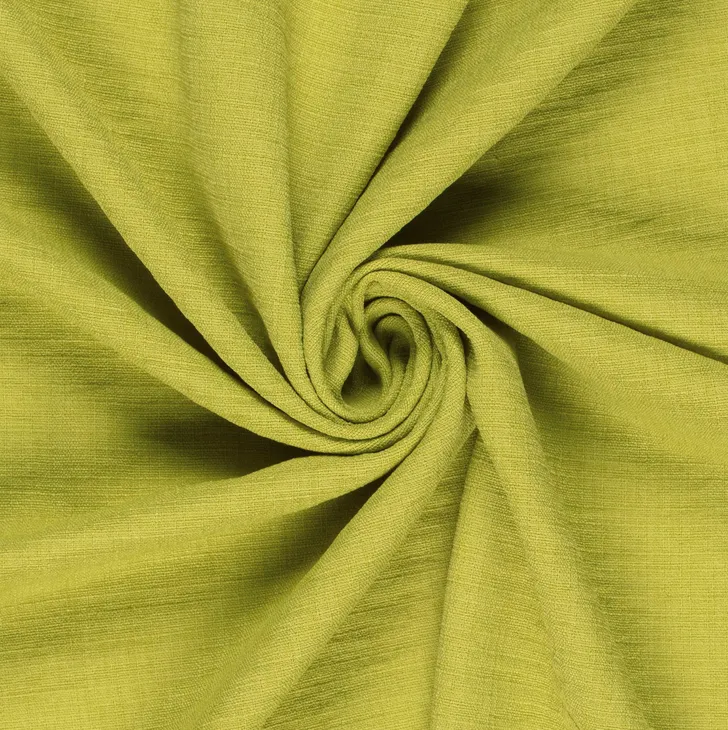 Linnenlook effen limoen groen