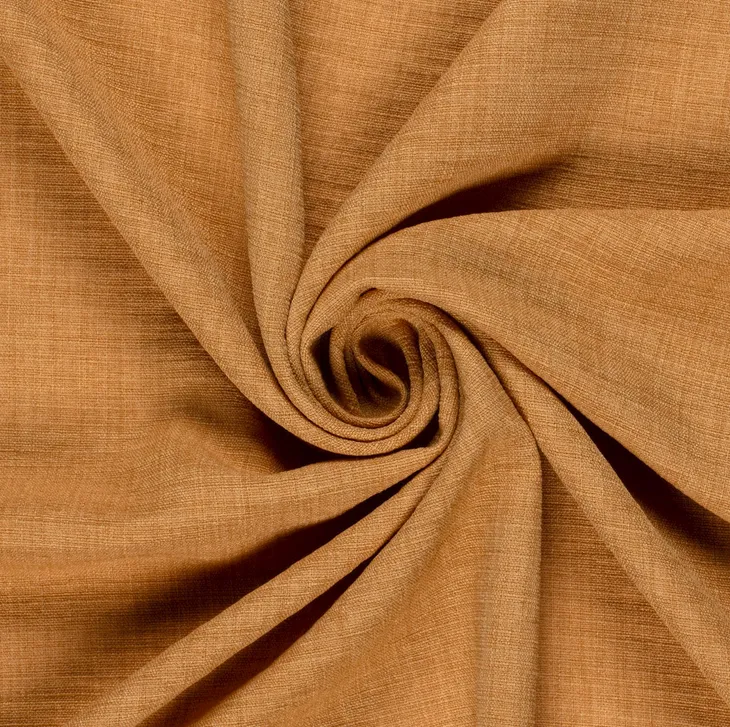 Linnenlook effen camel