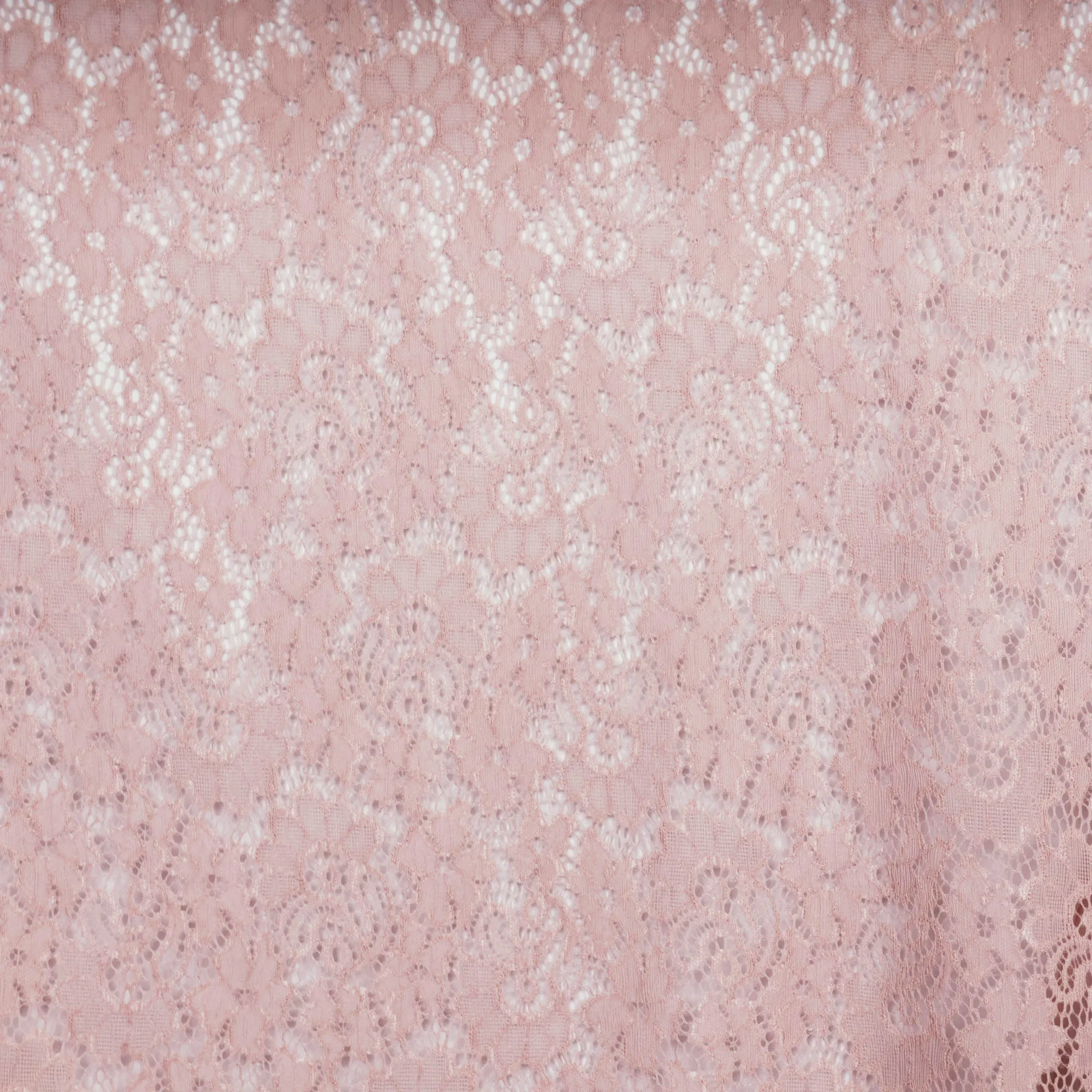 Kant oud roze met bloemenpatroon