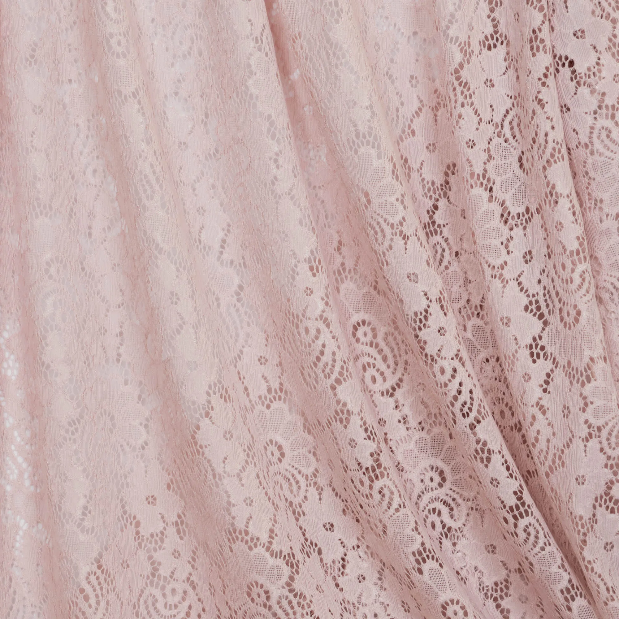 Kant oud roze met bloemenpatroon