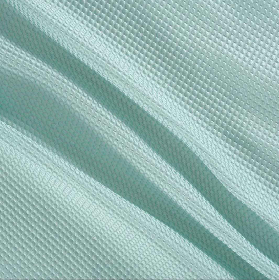 Jaquard munt groen met geometrisch motief - Lorré