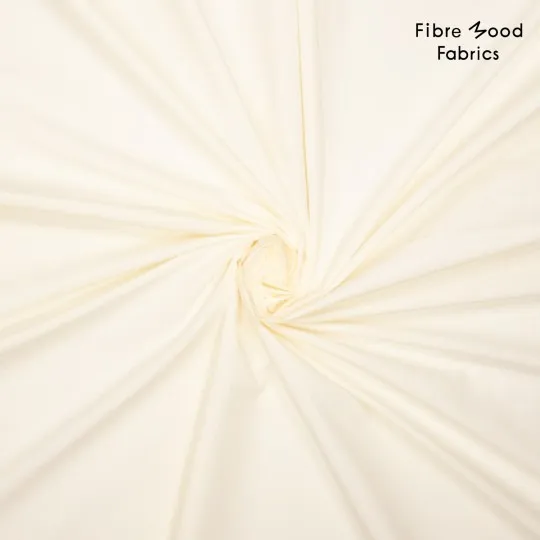 Katoen poplin lichtgeel/gebroken wit - Fibre Mood