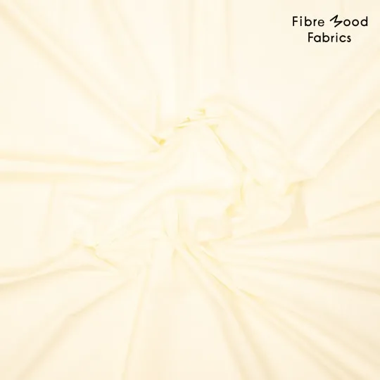 Katoen poplin lichtgeel/gebroken wit - Fibre Mood