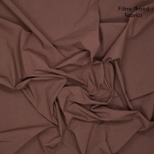 Katoen poplin donkerbruin - Fibre Mood