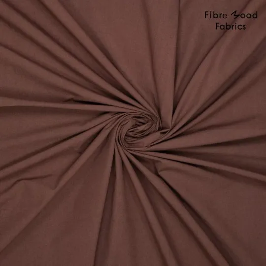 Katoen poplin donkerbruin - Fibre Mood