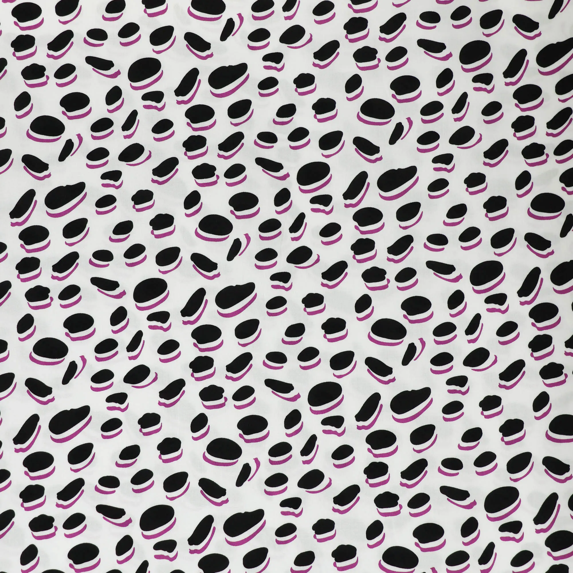 Viscose wit met print 'Pebbles White Cyclam'