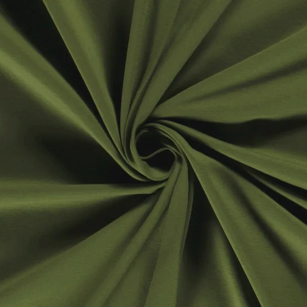 Katoen tricot bosgroen