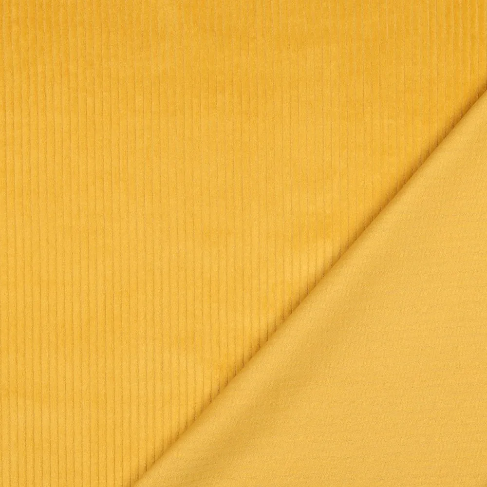 Washed corduroy geel