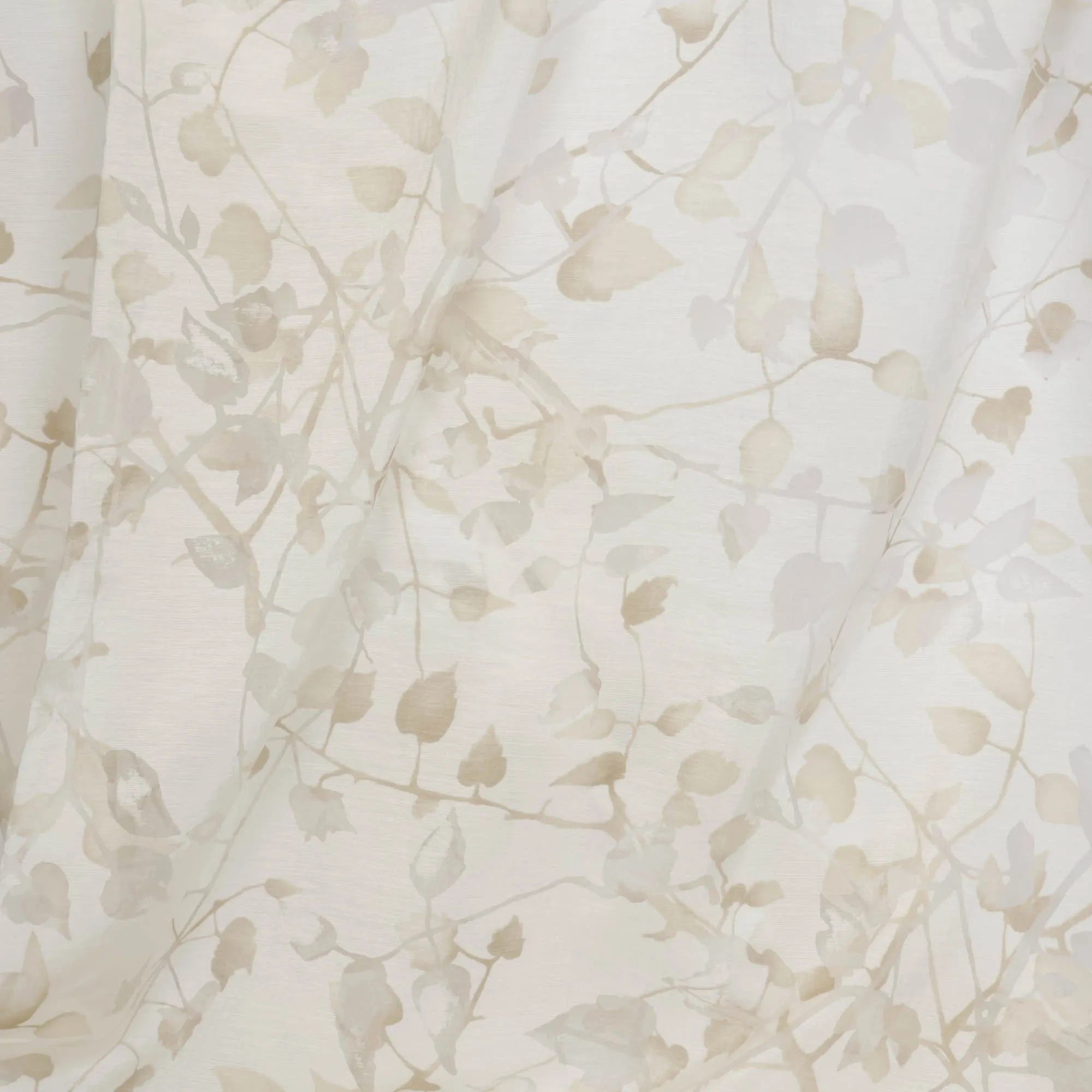 Voile beige met planten