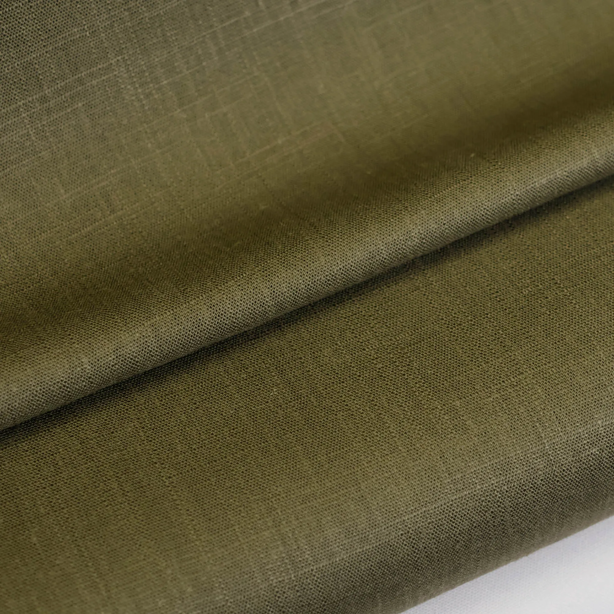 Viscose linnen  stretch olijfgroen