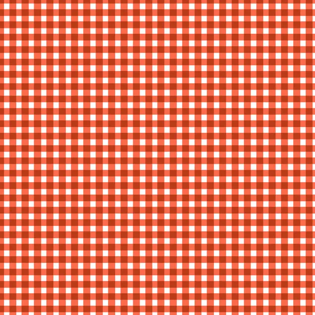 Katoen geruit wit/rood