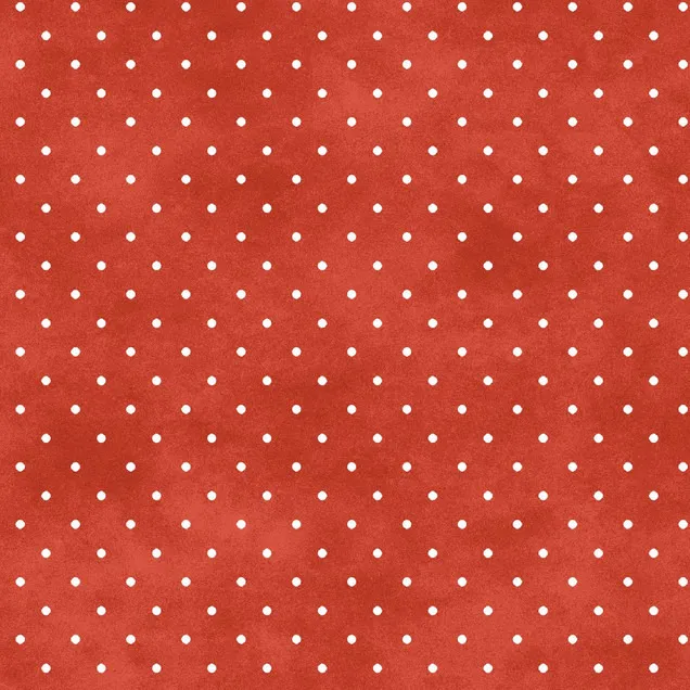 Katoen rood met witte bolletjes