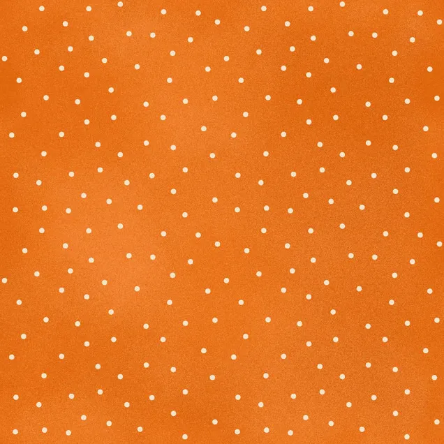 Katoen oranje met witte bolletjes