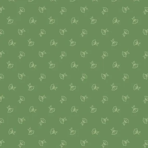 Katoen groen met print