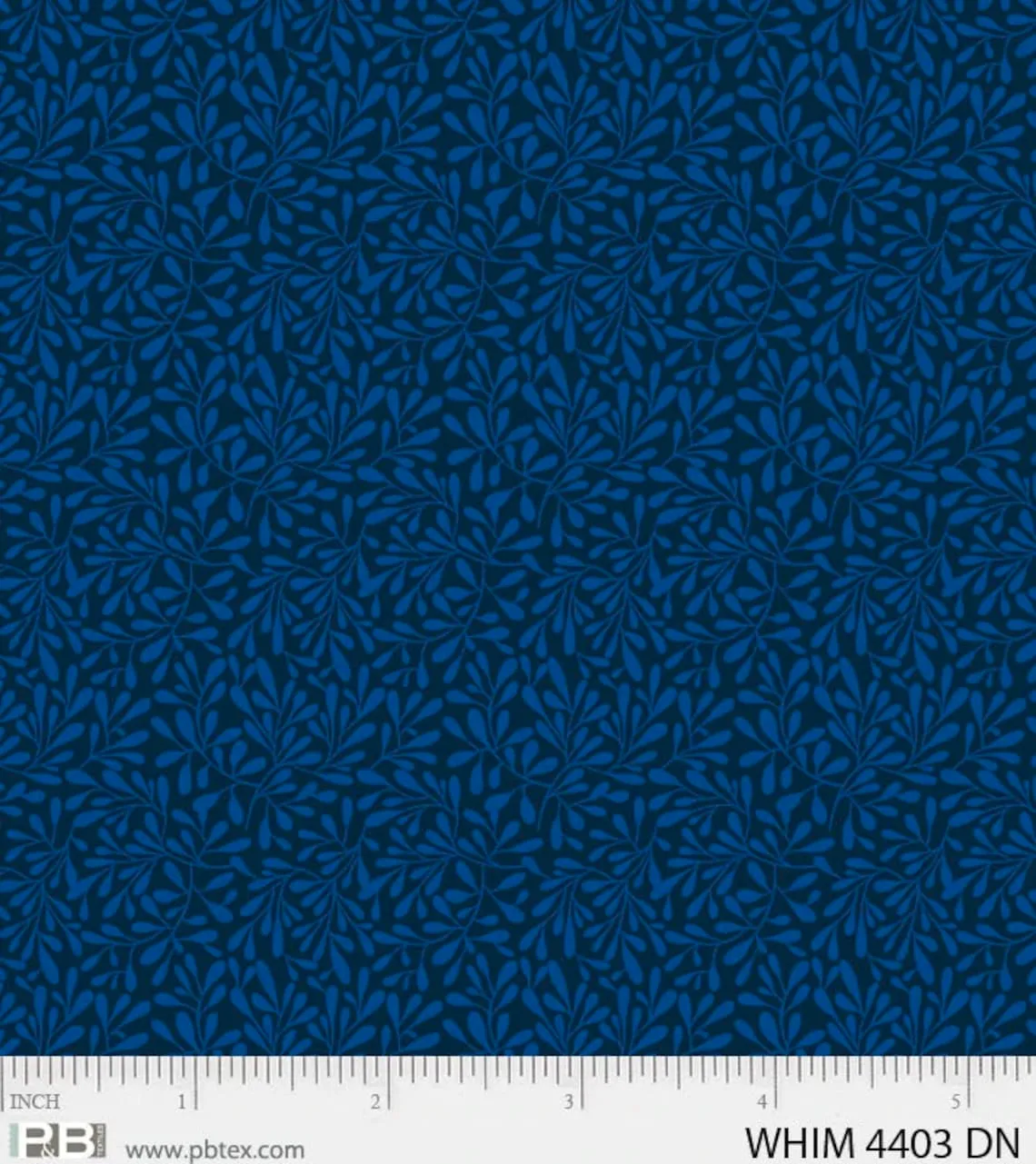 Katoen blauw met print