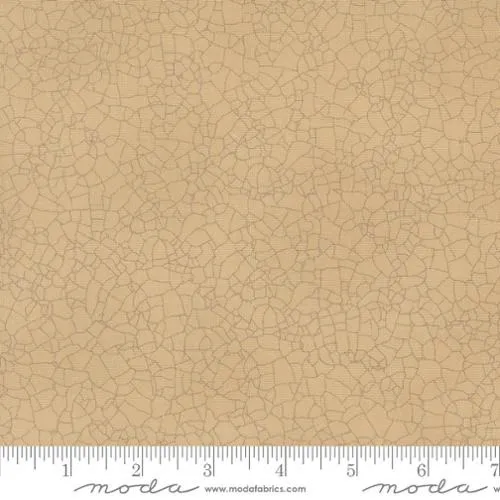 Katoen beige met print