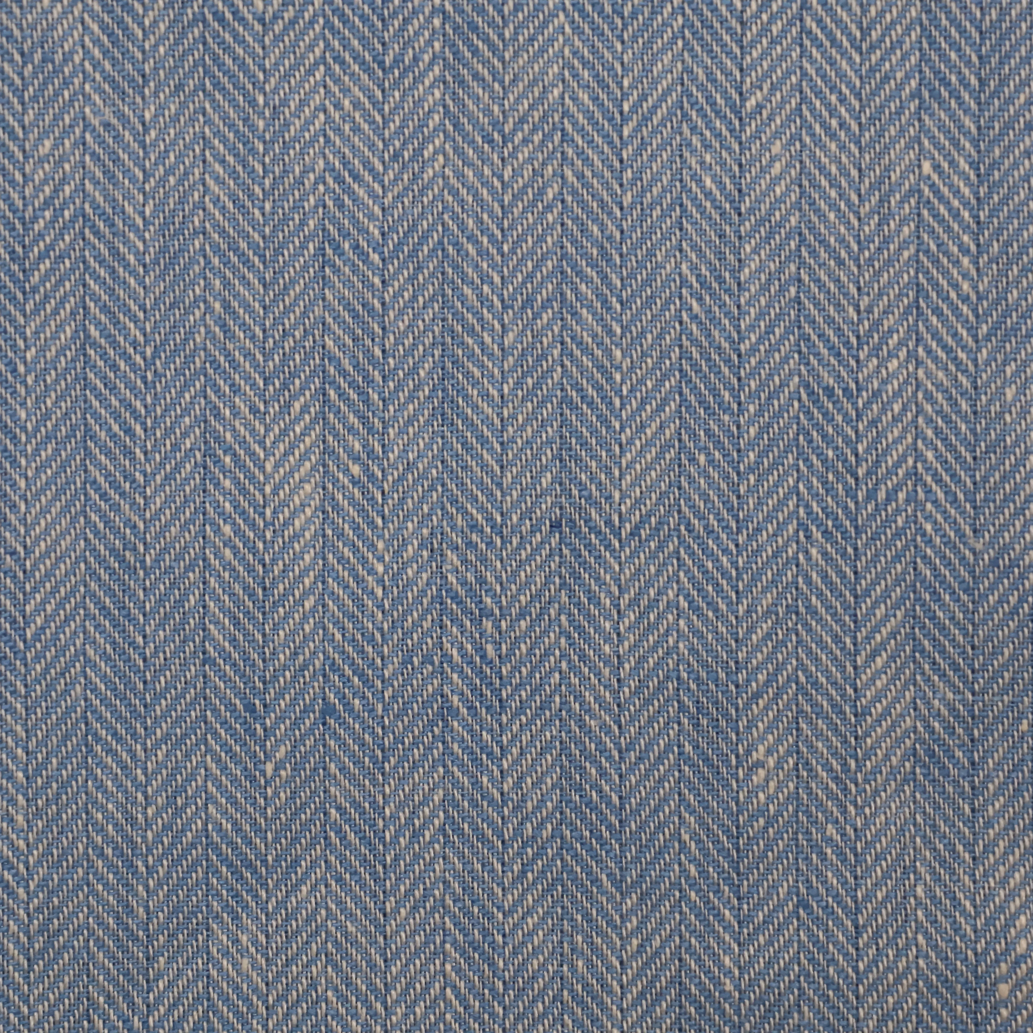 Viscose linnen blauw met visgraadmotief