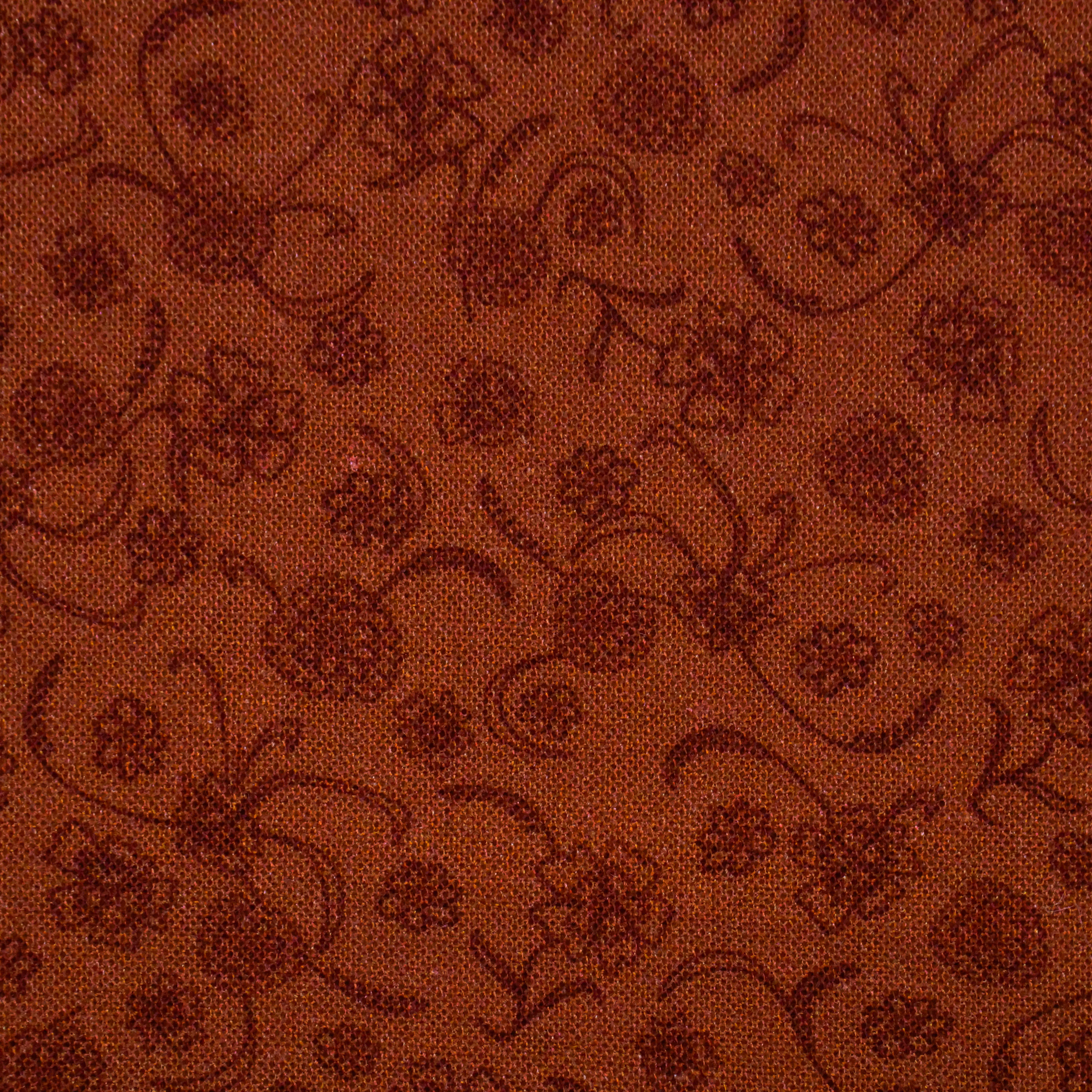 Katoen rood met bloemen