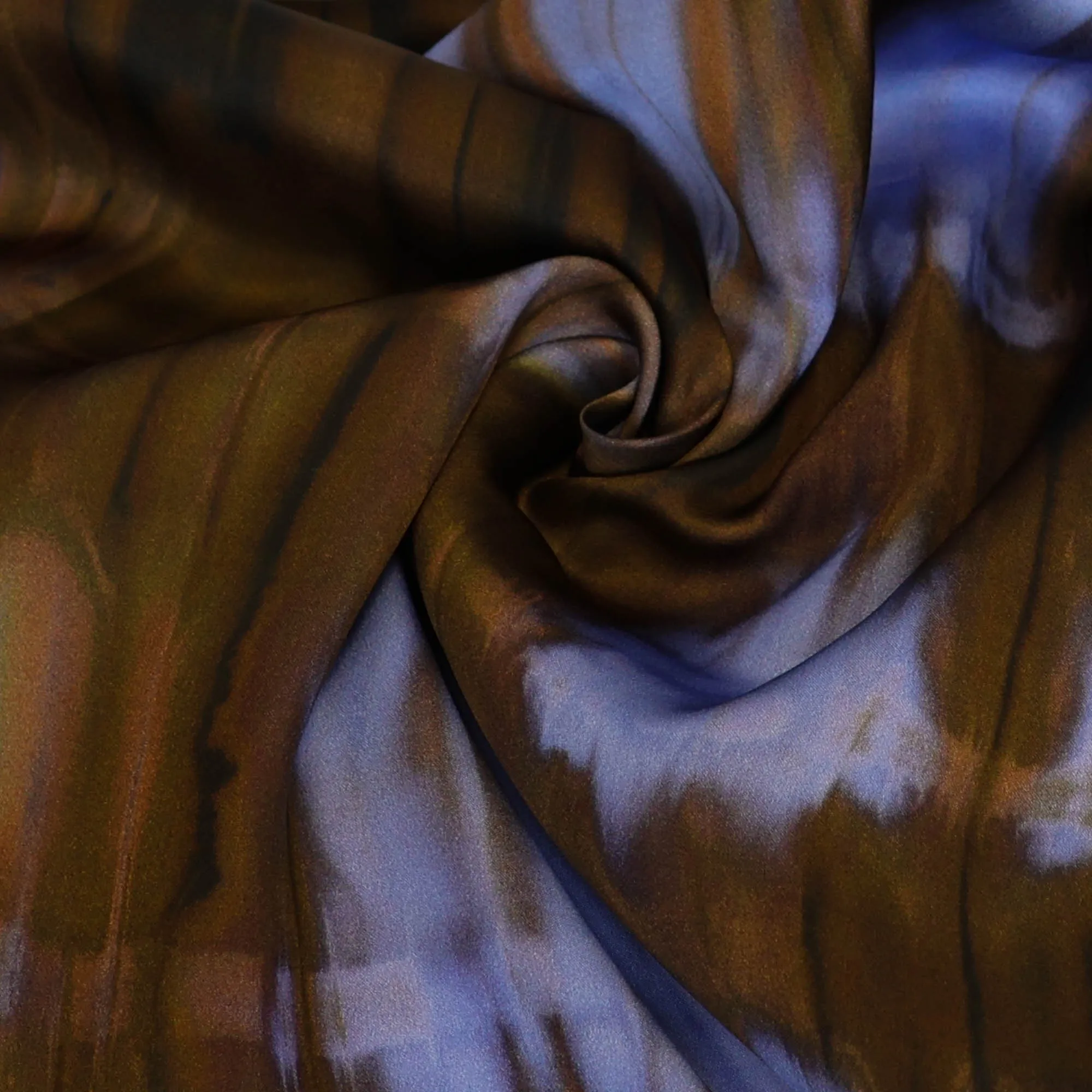 Viscosemengeling bruin met blauw - Burda