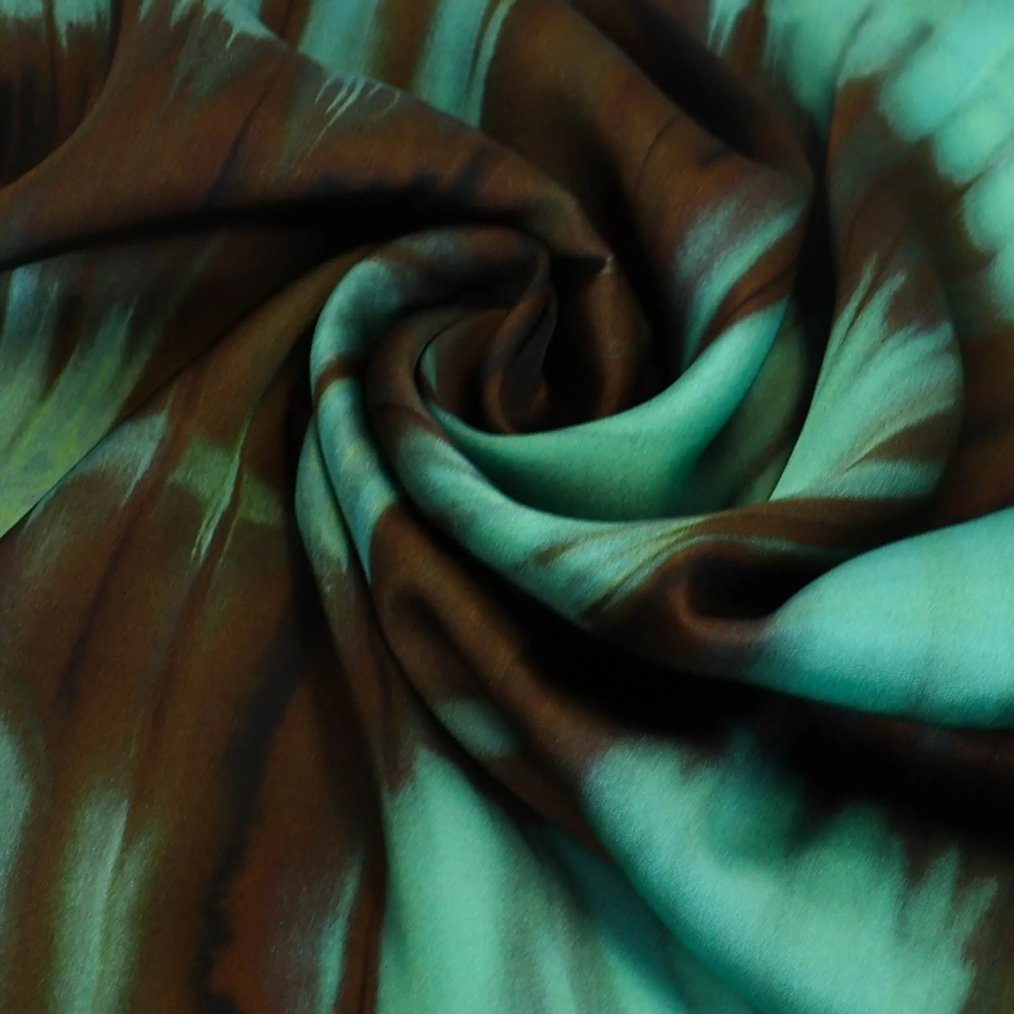 Viscosemengeling bruin met turquoise - A La Ville