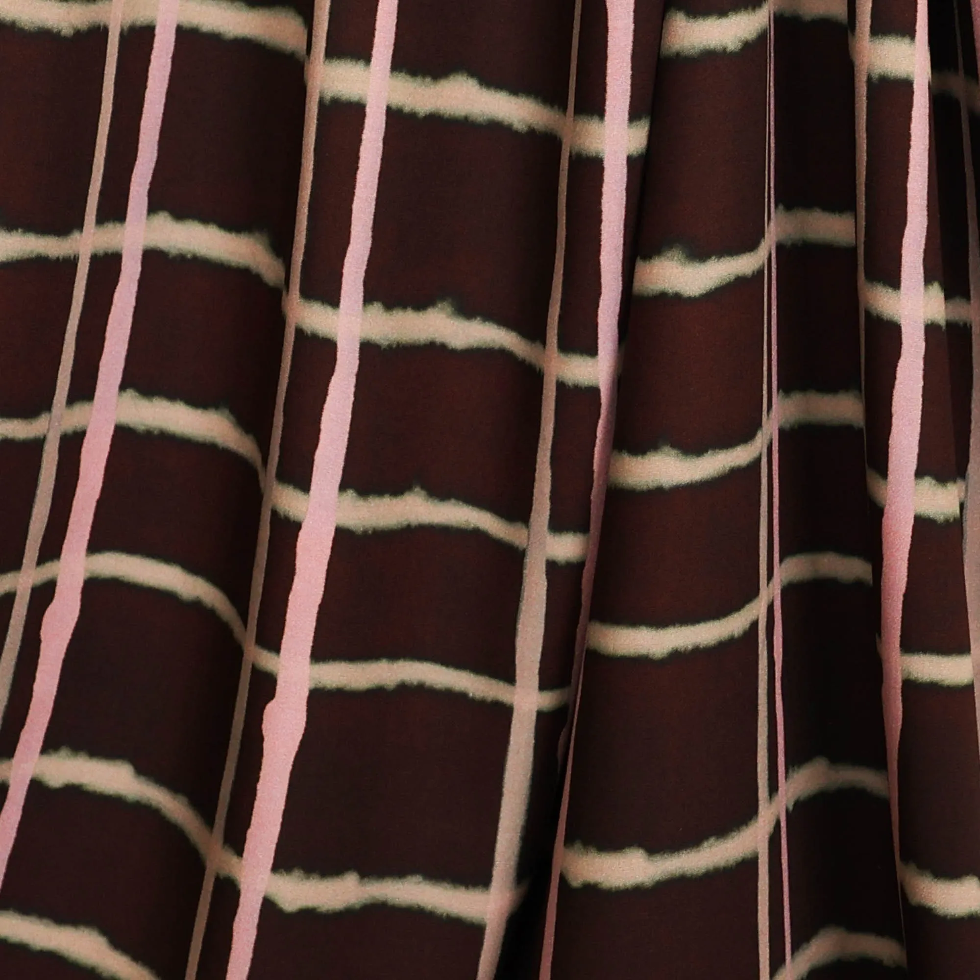Viscose bruin geruit - Knipmode